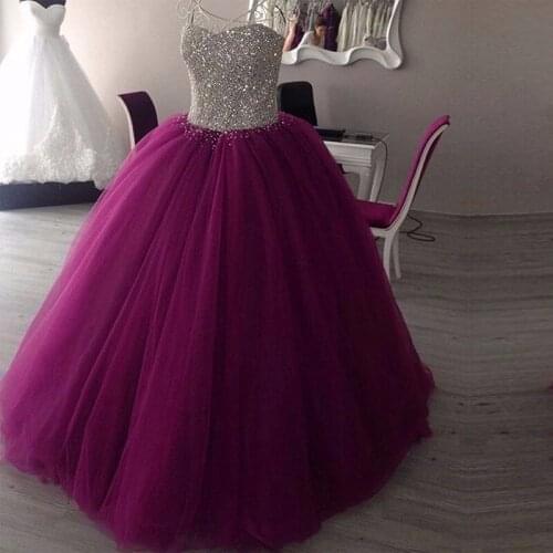 Sparkly Sweetheart Beaded Ball Gown New Dresses 2020 Real Picture Tulle Floor Length Sleeveless Puffy Long Dress