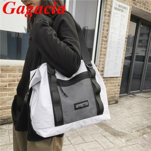 Gagacia Women Travelling Tote Unisex Large capacity handbag Couple nylon Fitness bag men Handbags fashion 2021 New Shoulder Bags