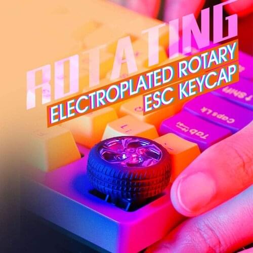 Esc Keycaps For Game Player Keyboard Enthusiasts Keycaps Rubber Tires Rotating 1PCS Keycap MX Switch For Mechanical Keyboard