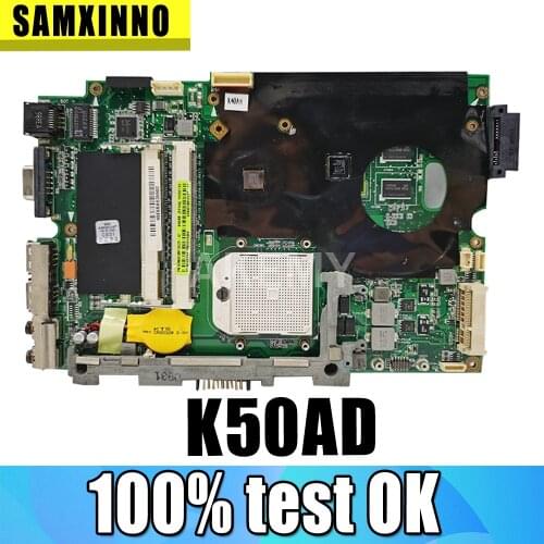 K50AD Laptop Motherboard For Asus K40AF K40AB K40AD K50AF K50AB K50AD X5DAD Mainboard REV 1.3 15.6 inch 512m graphics card