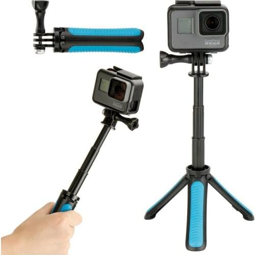 Mini Mobile Phone Live Support Desktop Tripod GoPro Handheld Handgrip Extension Pole Monopod Tripod Base Image Stabilization