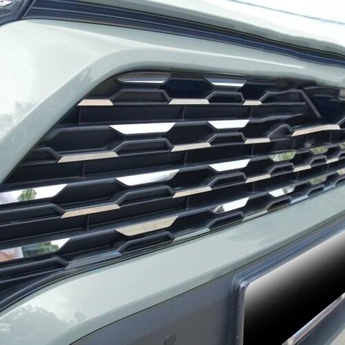 NEW-54PCS Stainless Steel Front Grille Sticker Trim for Toyota Rav 4 Rav4 2019 2020 2021 Car Styling