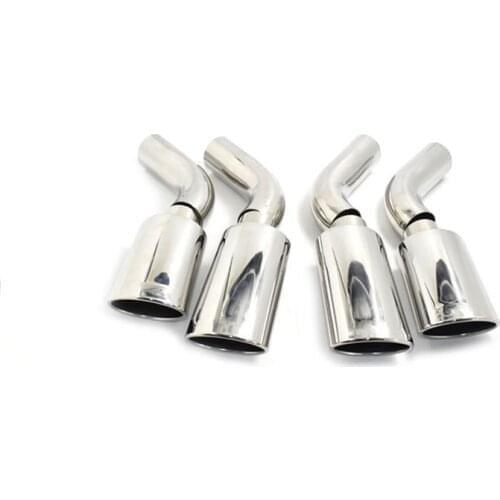 One Set Stainless Steel Muffler Tip 2016-2019 For Me-rcedes B-ENZ G Class G500 G550 Change G63 AMG Silver Car Exhaust Tailpipe