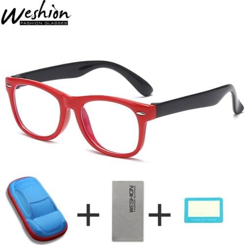 2021 Baby Boys Girls Glasses Frame Kids Safe Silicone Eyewear Fashion Anti Blue Light Computer Eyewear 1-4 UV400 With Box Cloth