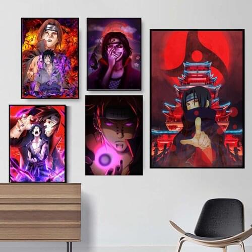 Naruto Uchiha Itachi Posters and Prints Japanese Anime Canvas Painting Print Mural Picture Childrens Room Home Wall Decoration