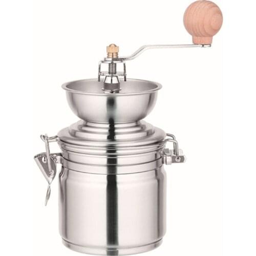Portable Stainless Steel Manual Coffee Grinder Adjustable Manual Coffe Grinder Household Coffee Bean Mill Kitchen Tools