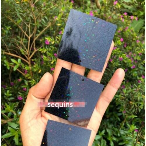 Sewing supplies 50mm square laser black sequins square black beads Latin Dance Dress sequins DIY black beads