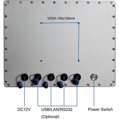 IP66 IP67 12 inch Waterproof Industrial Panel PC, Core i3-6100 CPU,4GB DDR3 ,32G SSD,RS232 USB RJ45 WIFI optional
