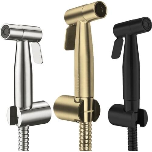 Handheld Toilet Bidet Faucet Sprayer Set Kit Bathroom Accessories Hand Bidet Spraye Set Toilet Self Cleaning Shower Head Black
