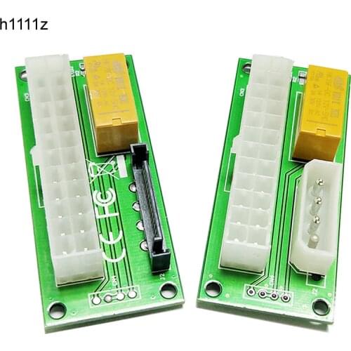 SATA 4Pin Desktop ATX 24PIN Dual PSU Power Synchronizer Start Extender Cable Card Adapter for BTC Miner Antminer Mining add2psu