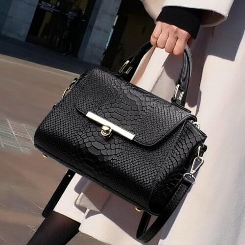New Womens Designer Handbag 2019 Crocodile Pattern Quality leather Women bag Big Tote Shoulder Crossbody Bags high quality
