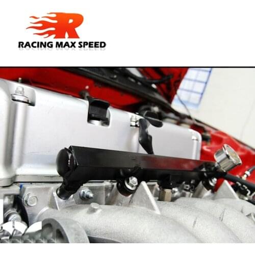 K SERIES BLACK FUEL RAIL SUIT FOR H0NDA K20 K24 RSX CIV1C SI INTEGRA EP3 with 0-160PSI gauge