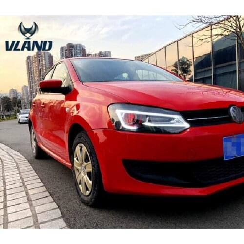 VLAND factory accessory for Car Headlight for POLO LED Head light for 2011-2014 2015 2016 2017 Head lamp with moving turn signal