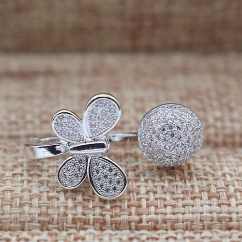 2pcs Cubic Zircon Micro pave butterfly fixed interlayer clasp clip double connector DIY Jewelry Findings accessories