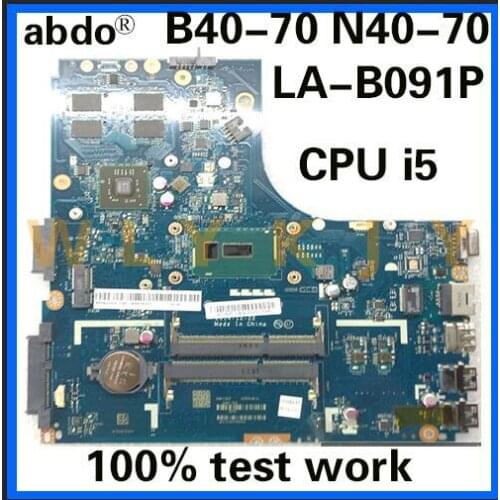 ZIWB2/ZIWB3/ZIWE1 LA-B091P for Lenovo B40-70 N40-70 notebook motherboard CPU i5 4200/4210U R5 M230 2G DDR3 100% test work