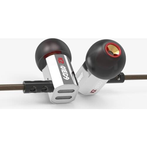 100% Original KZ ED9 3.5mm in ear Earphones Heavy Bass HiFi Earbuds DJ Stereo Earplug noise isolating with Retailed Box