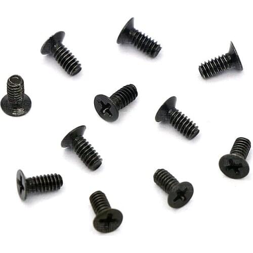 1000pcs/lot M1.6*3 Head diameter 2.5mm Countersunk head philips machine screw black zinc plated plated KM1.6