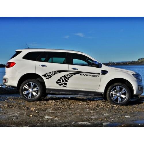 2 Pcs off road side adventure tire marking graphic vinyl car sticker for ford everest 2015 2016