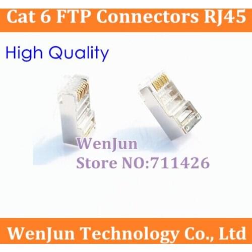 200PCS/lot NEW Cat 6 FTP Connectors RJ45 computer network crystal connector 8P8C connector for Home Furnishing / Engineering