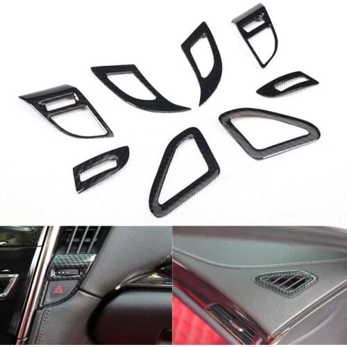 For Cadillac ATSL 2014-2017 Car Air Vent Trim Interior Door Handle Cover Frame Styling Auto Moldings 8Pcs