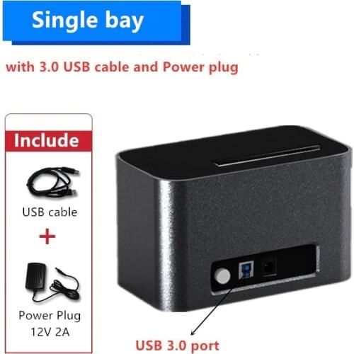 Aluminum hdd enclosure data recovery USB 3.0 5gbps hdd caddy 2.5 sata external hdd docking station for 4TB 3.5'' hdd case HD01U3