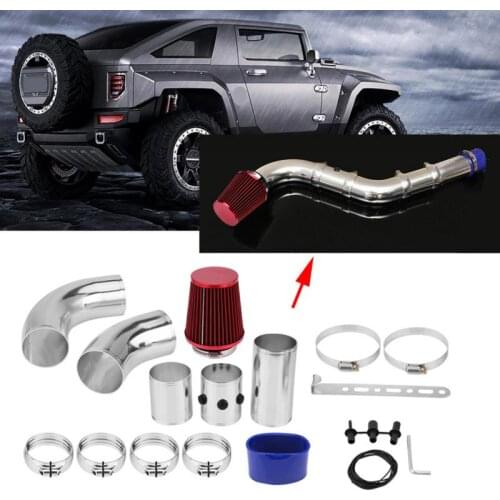 Car Cold Air Injection Intake Filter System Hose Pipe Tube Kit 76mm 3inch Aluminium Universal