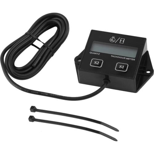 12V Car LCD Display Tachometer Hour Meter Motorcycle 2&4 Stroke Gasoline Engine For Spark For Boat Motocross Bike
