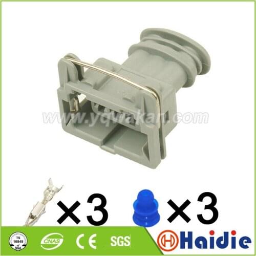 Free shipping 5sets 3pin auto electric housing waterproof plug wire electric harness cable connector 2137216-1