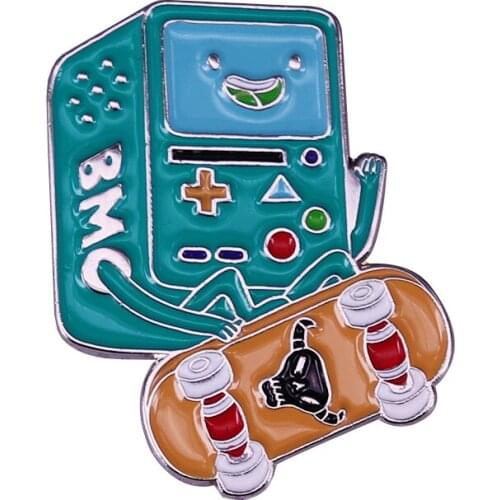 BMO Skateboard Brooch Pin from Adventure Time
