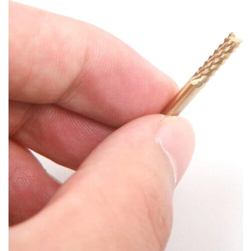 10pcs Tungsten Steel CNC PCB Coated Milling Cutter End Mill Dia 3.175/1mm Shank 1/8