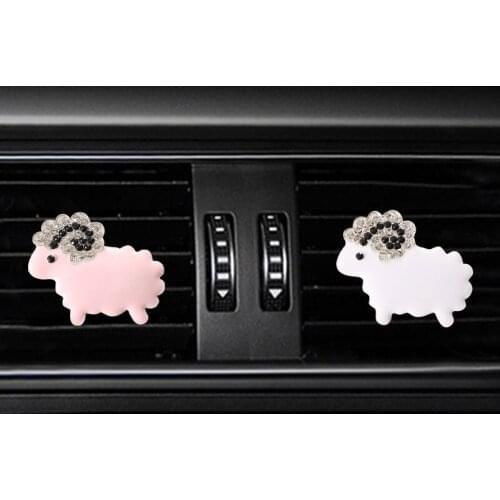Inlay Water drill sheep car air freshener perfume bottle diffuser in the car auto Air conditioner outlet vent air Perfume clip