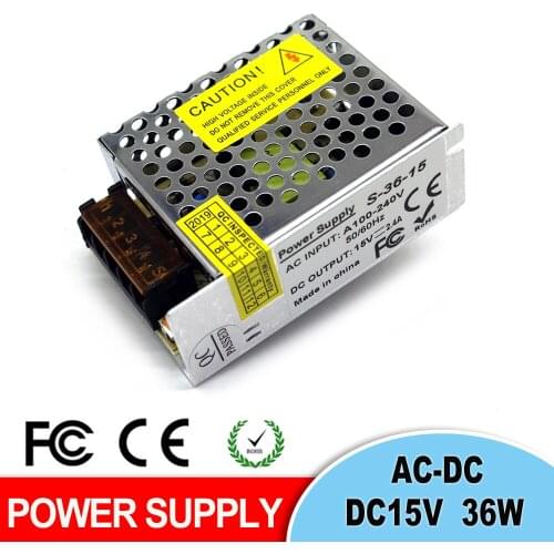 Power Supply DC 12V 15V 18V 24V 25W 36W Lighting Transformers 110v 220v AC to DC12V DC24V DC15V DC18V SMPS For Led Light CCTV