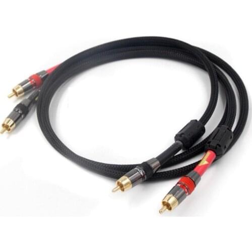 HIFI Stereo Pair RCA Cable High-performance Premium Hi-Fi Audio 2rca to 2rca Interconnect Cable