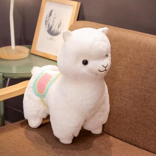 Hot New 1PC 35/50CM Cute Saddle Alpaca Plush Toys Soft Plush Alpacasso Alpaca Dolls Stuffed Animal Toy Children Birthday Gift