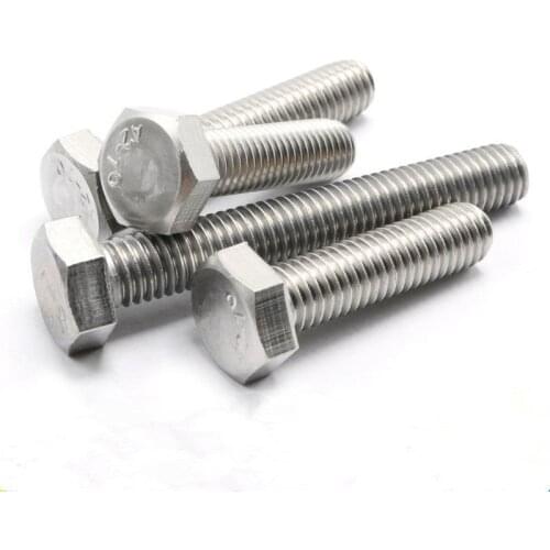M8 Pitch 1.25mm 10/12/16/20/25/30/40/50/60/70/80/90/100mm 304 Stainless Steel A2-70 Outer Hex Screw Hexagonal Bolts DIN933