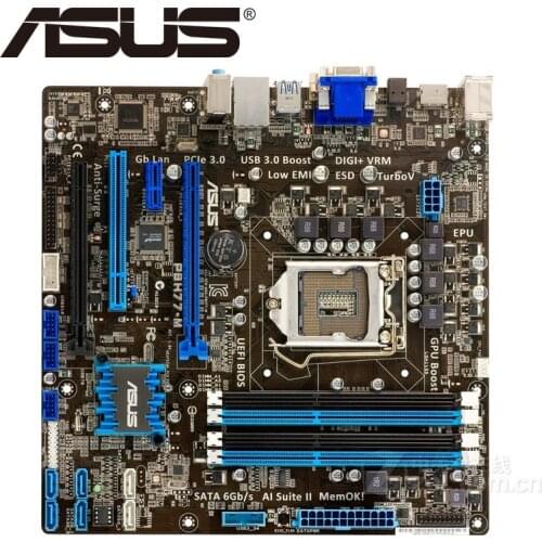 Asus P8H77-M Desktop Motherboard H77 Socket LGA 1155 i3 i5 i7 DDR3 16G uATX UEFI BIOS Original Used Mainboard On Sale