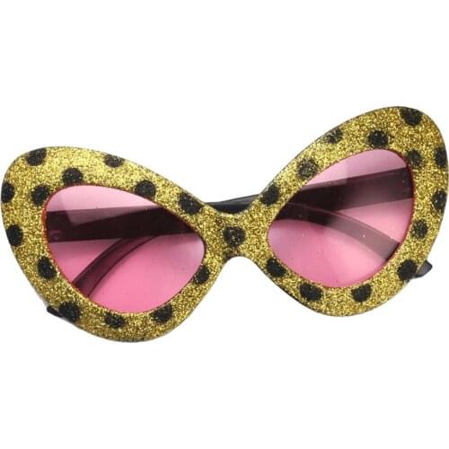 Cute Beach Supplies Party Wedding Decor Shiny Leopard Print Cateye Sunglass