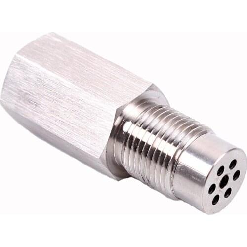 Stainless Steel Oxygen Sensor Fitting Bungs Extension Straight Adapter with Mini Catalystic Converter M18X1.5