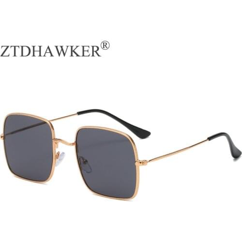 2021 New Retro Box Trend Metal Street Sunglasses Womens Versatile Simple and Fashionable Outdoor Glasses UV400