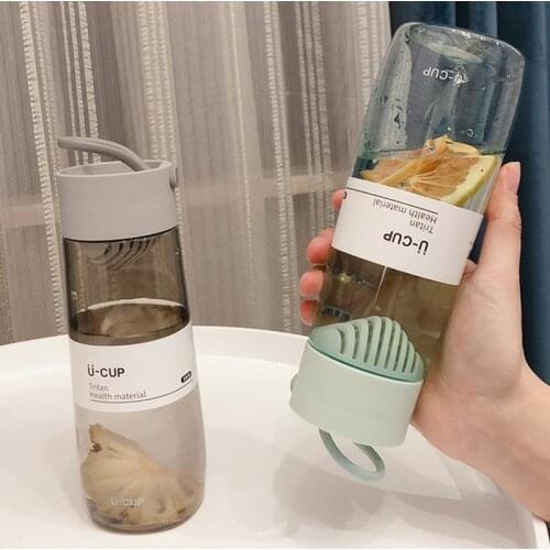 Health Tritan Plastic Water Cup Anti-Fall Portable Tea Bottle Juice Shaker Bottle Adults Gifts Eco-friendly Camping Office