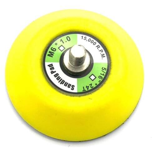 5/16-24 M6*1.0 3" inch DA Backing Plate 75mm Hook and Loop Sanding Pad For Random Orbital Dual Action Polisher 15000RPM