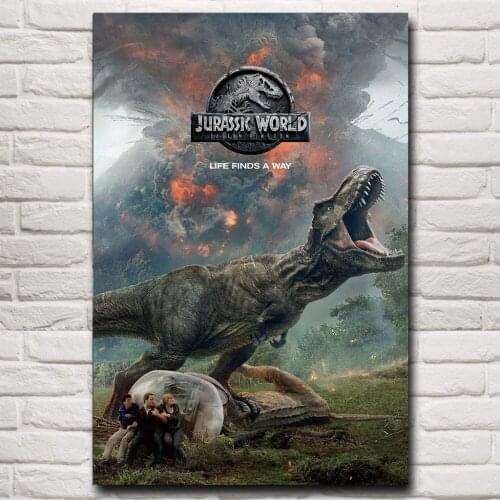Jurassic World fallen kingdom Canvas Poster Print On Painting Movie Wall Art Pictures For Living Room Cuadros Decoration Frame
