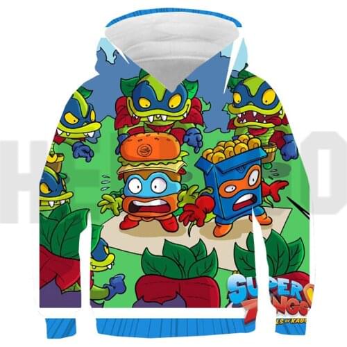 Causal Childrens Sweatshirt Super Zings Oversized Streetwear Men Superzings Serie Hoodie 3D Print Anime 3-15 Year Old Teenagers