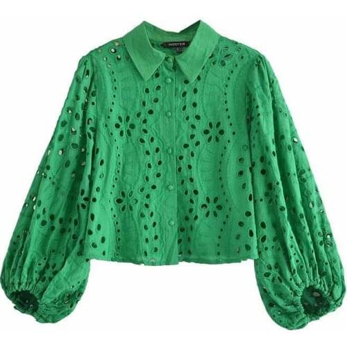 2021 New Spring Summer Women Female Sexy Polyester Shirt Brand Blouse Outwear
