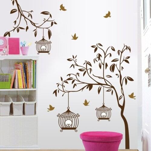 Removable Birdcage Wall Stickers Mural Art Decal for Home Sticker Bedroom Decals Living room Bedroom Stikers