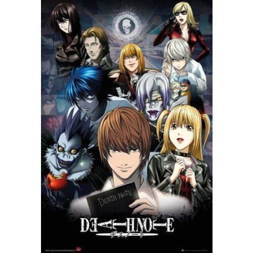 More Style Death Note Art Print Silk Poster for Your Home Wall Decor 24x36inch