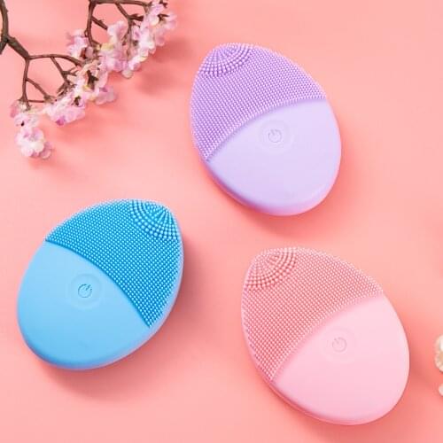 Silicone Face Cleansing Brush Electric Facial Scrub Waterproof Facial Cleansing brush Portable Face Wash Pore Face Cleanser