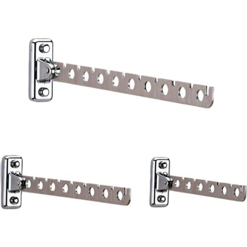 Stainless Steel Folding Wall Mount Hanger Retractable Clothes Drying Rack M68E