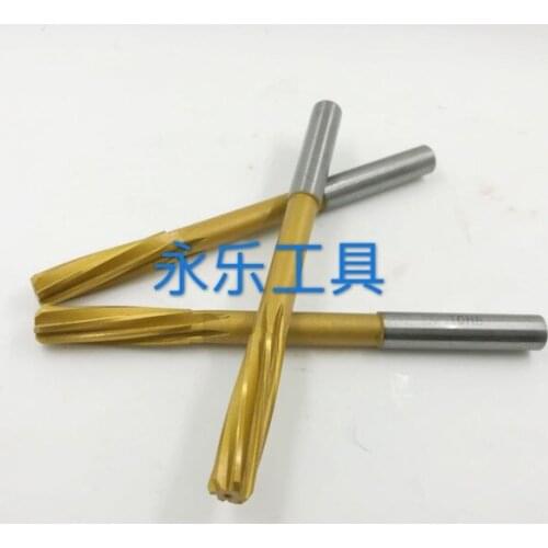 HSS M35 straight shank spiral reamer coated high precision stainless steel reamer H7