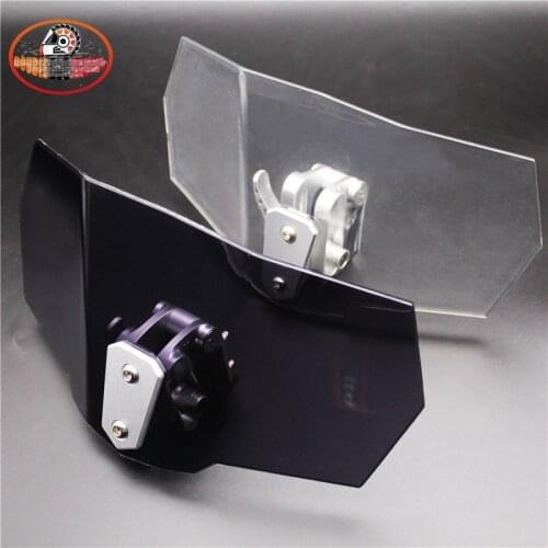 Motorcycle Universal Airflow Adjustable Windscreen Windshield Wind Deflector For Kawasaki BMW Ducati honda Benelli Triumph